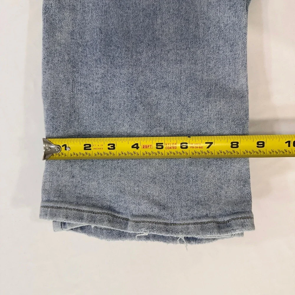 Risen High Rise Wide Leg Jeans Womens Size 7/28‎ Light Wash Distressed | Boho